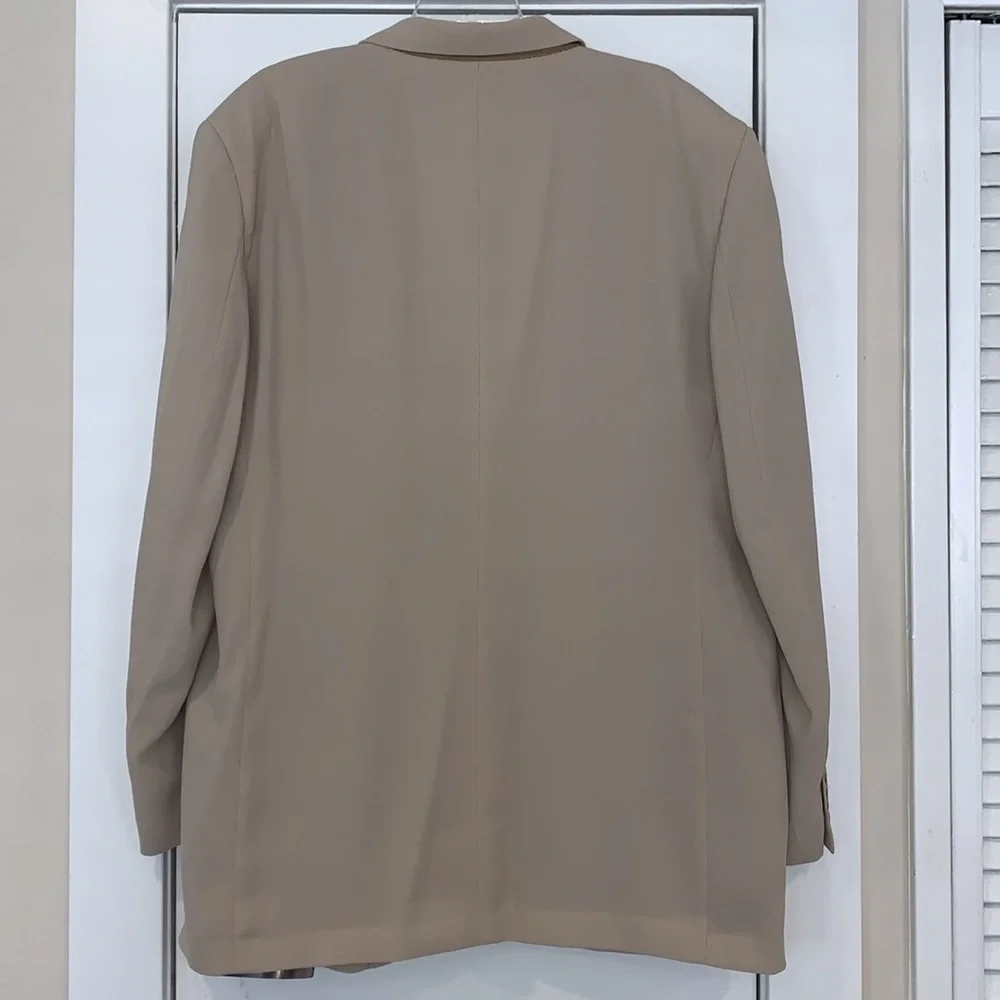 Alfani Single Breasted Sport Coat Blazer Beige XL